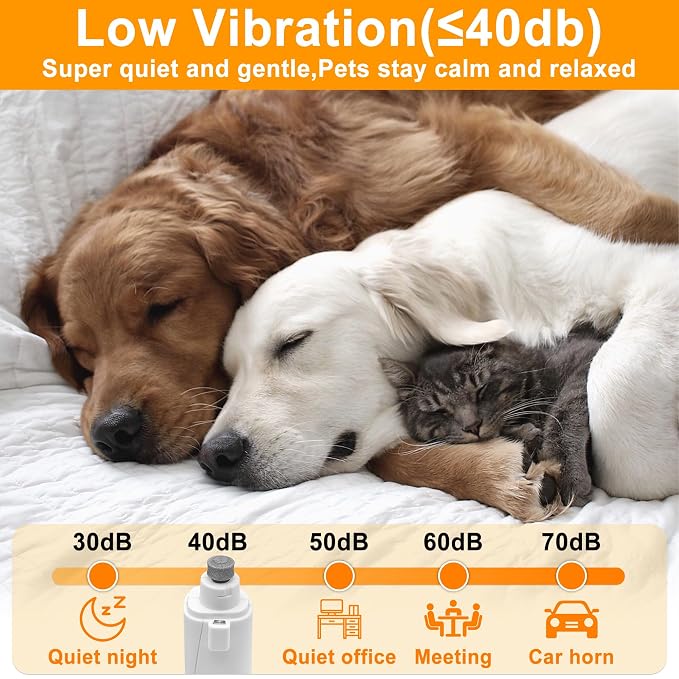 3-in-1 Pet Nail Clipper & Grinder with LED Lights, 2 Speed Modes