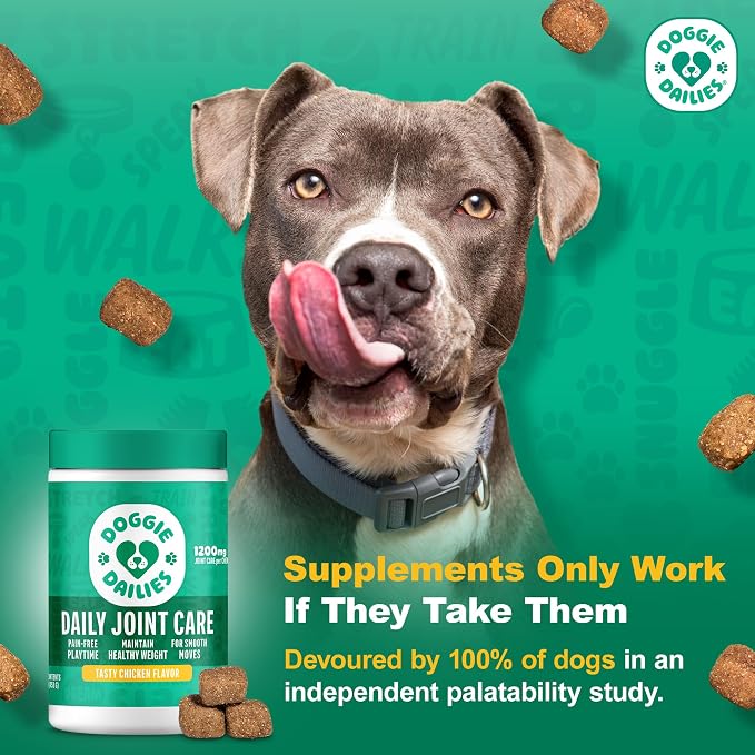 Doggie Dailies Hip & Joint Chews for Dogs, Chicken, 120 Count