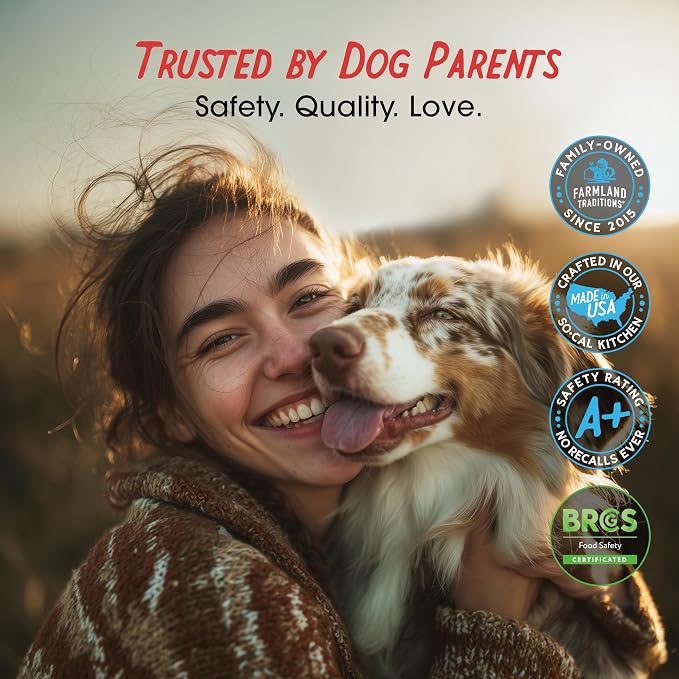 Farmland Traditions Dogs Love Chicken Jerky Dog Treats, Premium Two-Ingredient Dog Jerky with USA-Raised Chicken & No Antibiotics Ever, 3 Pound (Pack of 1) Bag.