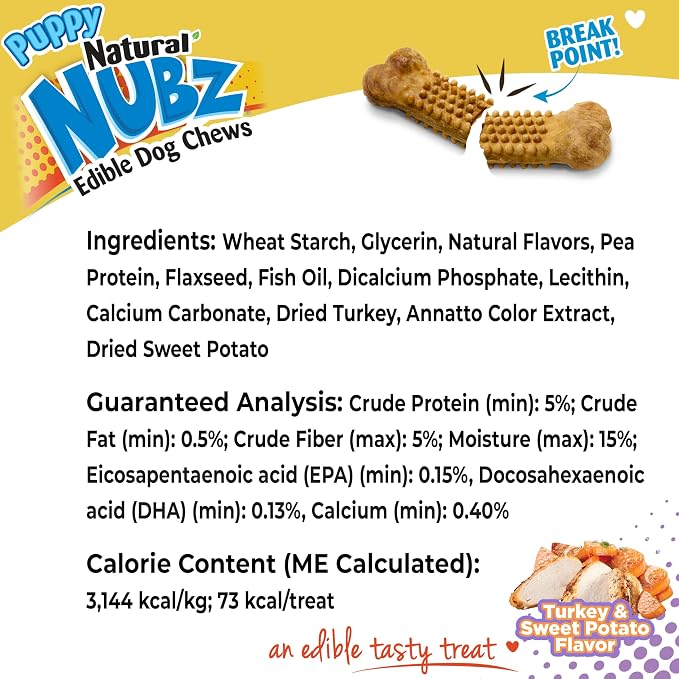 Nylabone Puppy Gift Box, Strong Chew Toys & Treat, Small, 4 Count | Flavor variety, 3 puppy toys & 1 natural treat dog bone, gifts for puppies, teething toys for small puppies up to 25 lbs