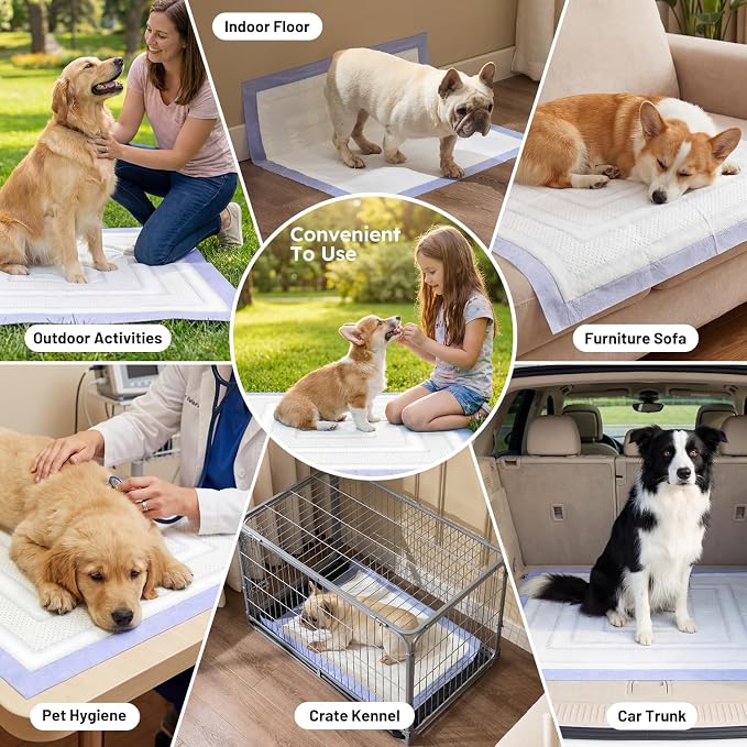 ZOMISIA 3D-Barrier Puppy Pee Pads for Dogs, 7 Cups Absorb & Rise Puffy Gel-Wall Leak-Proof, 22"x23" 25 Counts + 4 Pet Urine Test Strips, Super Absorbent Disposable Potty Training Pads