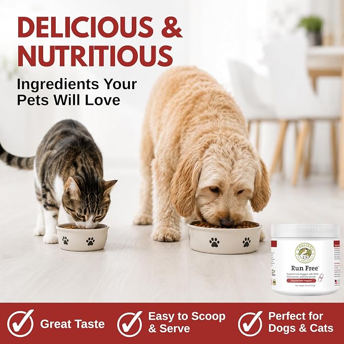 Max Strength Hip and Joint Supplement for Dogs & Cats, 8 oz, 56 Scoops