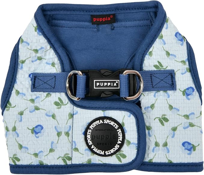 Puppia Spring and Summer Fashion Step-in Vest Dog Harness, Blue_Florian, Extra Large