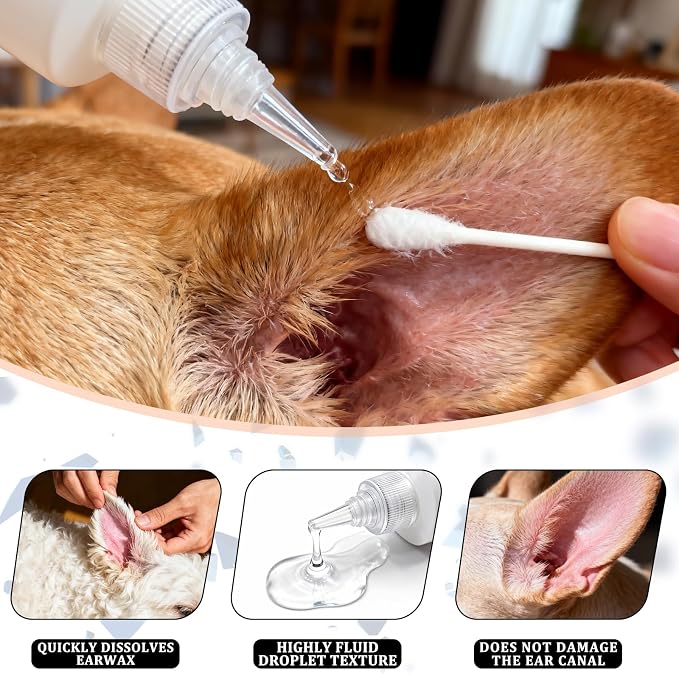 Dog Ear Cleaner Solution & Medicated Ear Drops, 2 fl oz