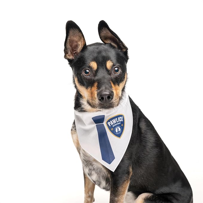 Pawlice Dog Bandana, One Size, White