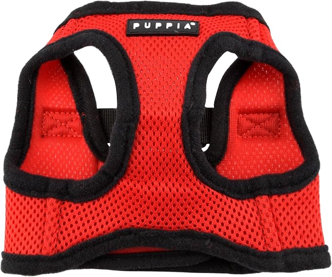 Puppia Soft Vest Dog Harness Step-in Padded Mesh No Choke No Pull Comfortable Walking Running Training for Small Medium Large Dogs, Red, XXX-Large
