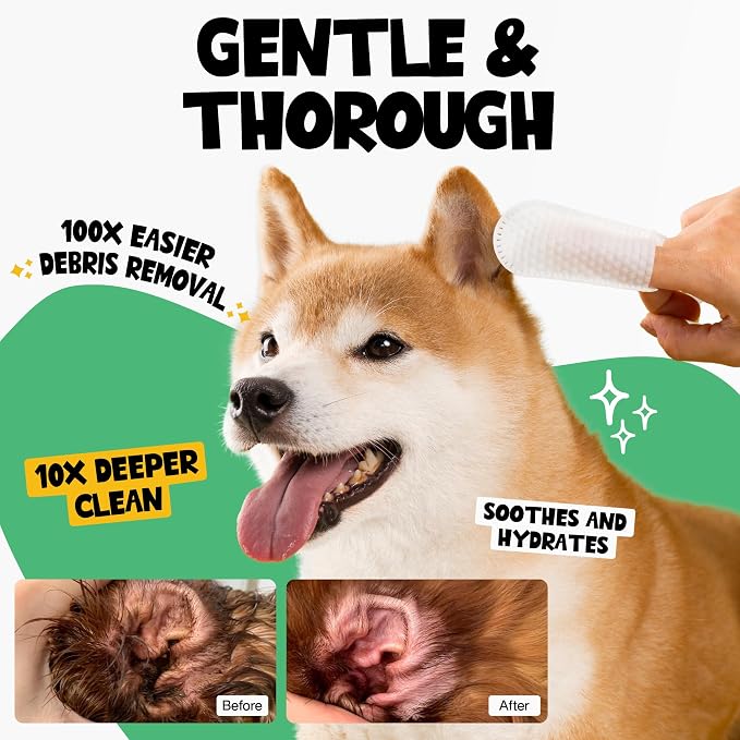 Dog Ear Cleaner Wipes, 100 Counts