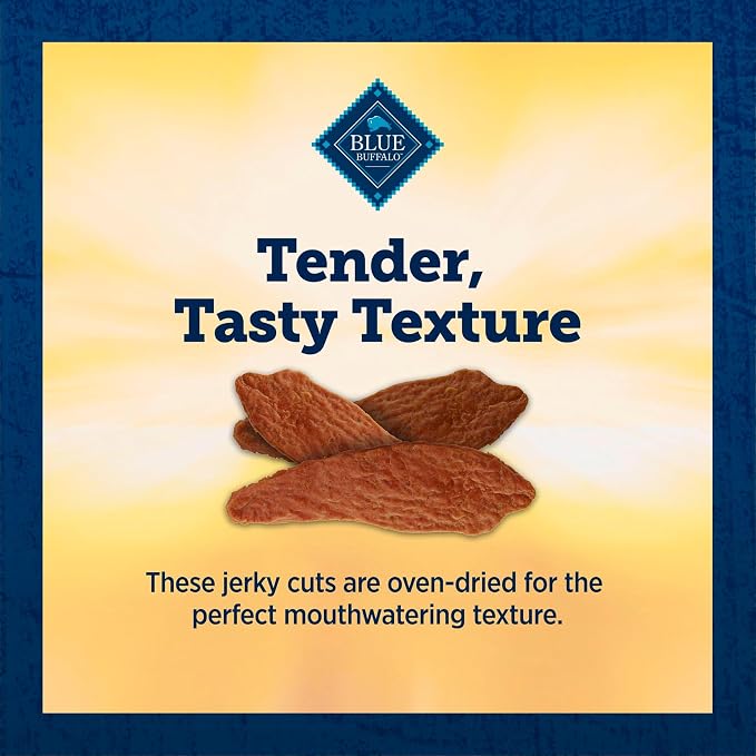 Blue Buffalo True Chews Premium Jerky Cuts with Real Duck, Chicken-Free Natural Dog Treats, Mineral-Enhanced for Flavor, 12 oz. Bag