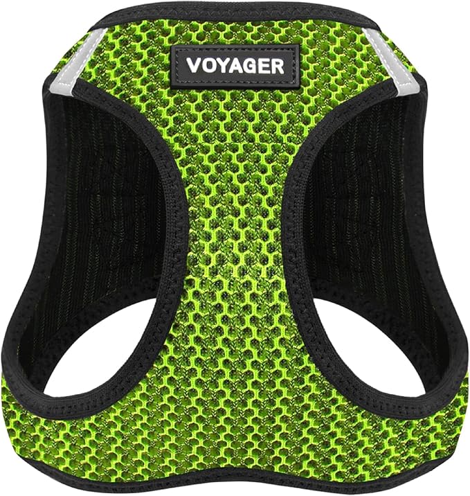 Voyager Step-in Air Dog Vest Harness - Lime Green 2-Tone, X-Large | 20.5 - 23" in Chest, Reflective Bands, All Weather Breathable Air Mesh, Cats Compatible, Lightweight, Fast Drying