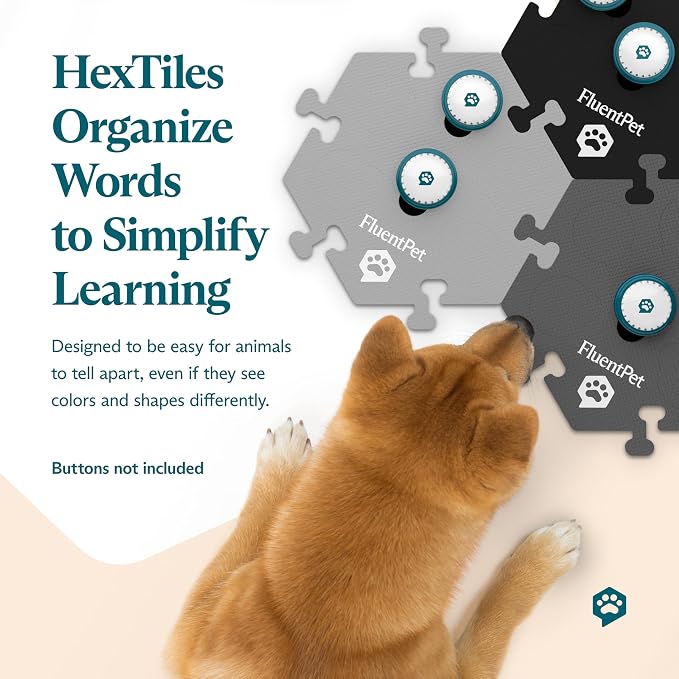 HexTile Dog & Cat Button Learning Kit, Black