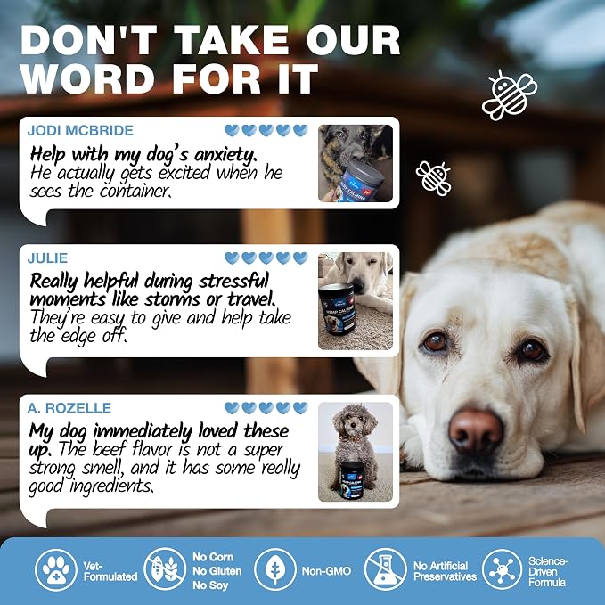 Hemp Calming Chews for Dogs Anxiety Relief