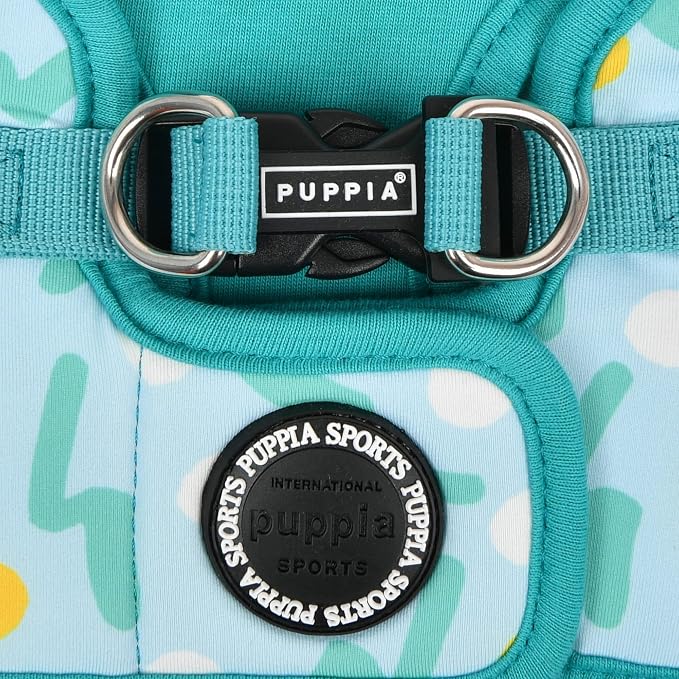 Puppia FETE Step-in Vest Dog Harness No Choke No Pull Walking Training for Small and Medium Dog - Aqua - M