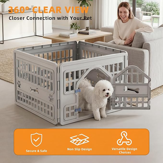 EFU Dog Playpen with Door, 24in 4 Panels
