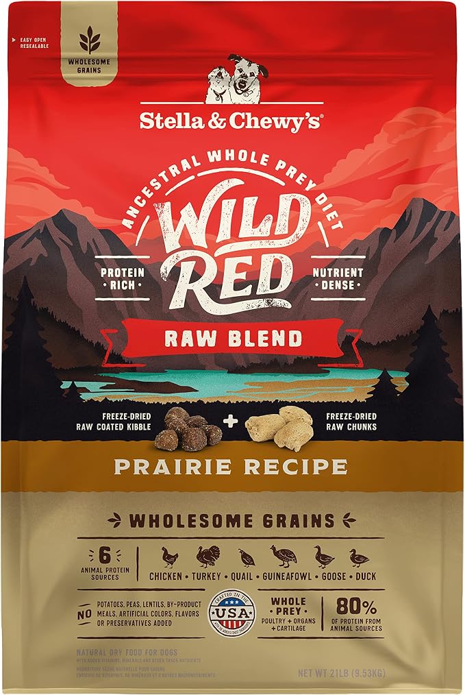 Stella & Chewy's Wild Red Blend Prairie Dry Dog Food, 21 lb