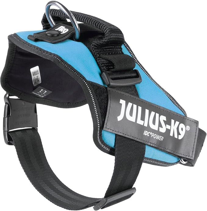 Julius-K9, 16IDC-AM-1, IDC Powerharness, Dog Harness, Size: 1, Aquamarine