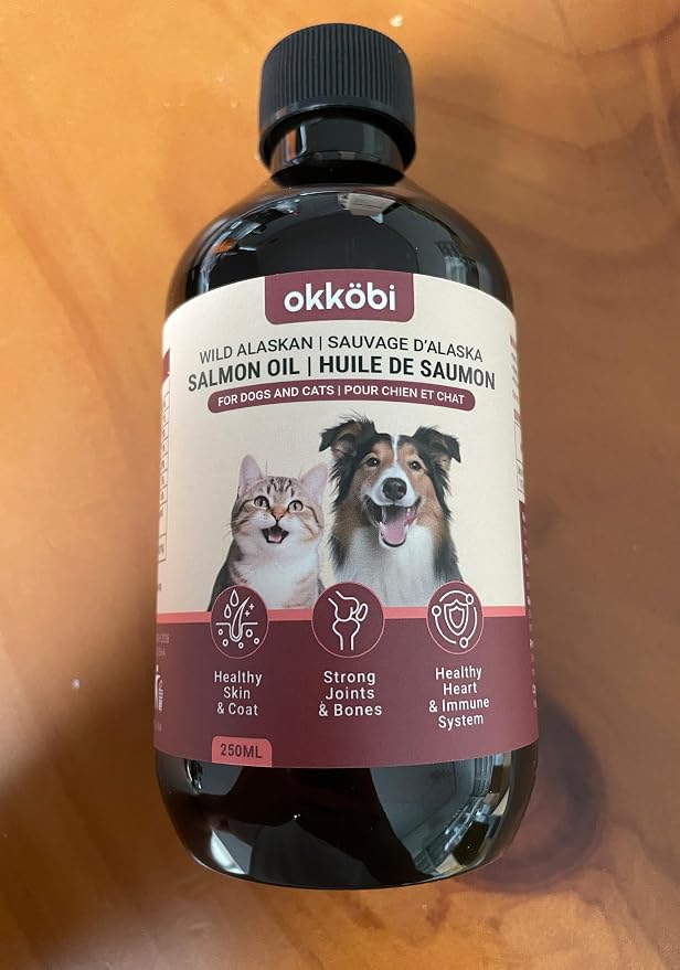 Wild Alaskan Salmon Oil for Dogs & Cats - Pure Fish Oil for Dogs with Omega 3, EPA & DHA Supplements for Skin & Coat, Heart & Immune System, Joint and Brain Support - 8.5 oz