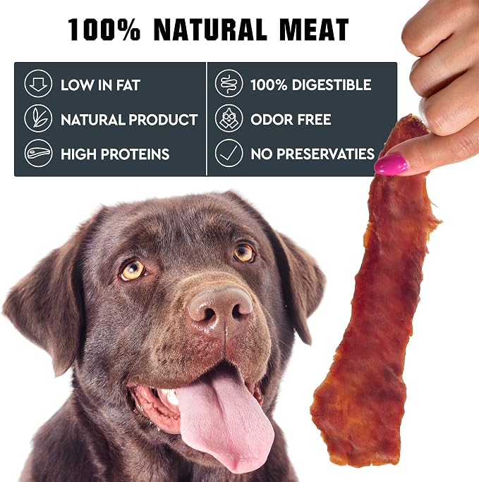 Duck Jerky Dog Treats - Human Grade, 1.5lb