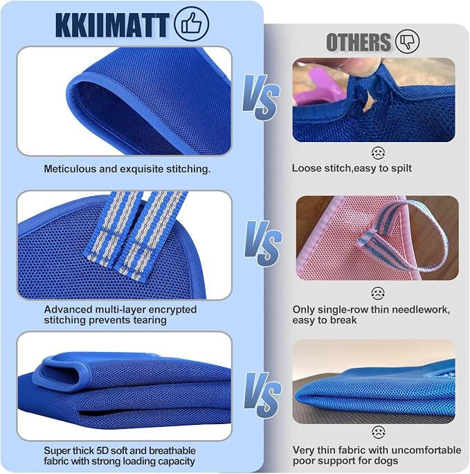 Kkiimatt 10-in-1 Pet Grooming Hammock with Nail Clippers