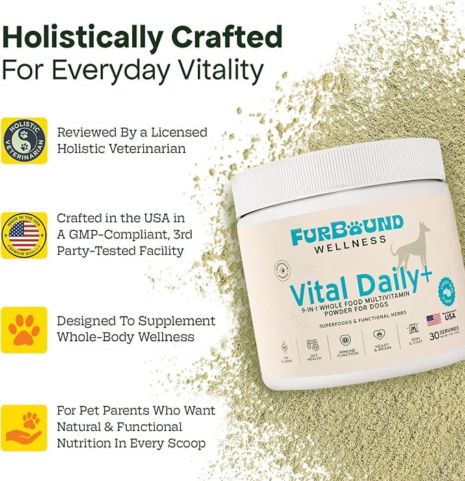 Dog Multivitamin Powder, Skin Coat Joint & Gut, Cheesy Beef