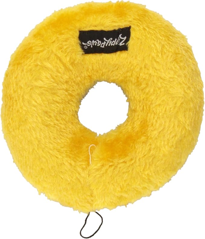 ZippyPaws Donutz No Stuffing Dog Toys to Keep Them Busy - Blueberry Donut | For Small and Medium Dogs, Squeaky Pet Toy for Boredom, Unstuffed Chew Toy, Soft Plush Puppy Products
