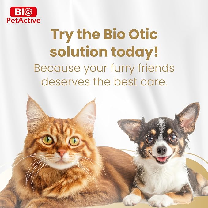Bio PetActive BioOtic Ear Cleaner for Dogs and Cats, 3.38 fl oz