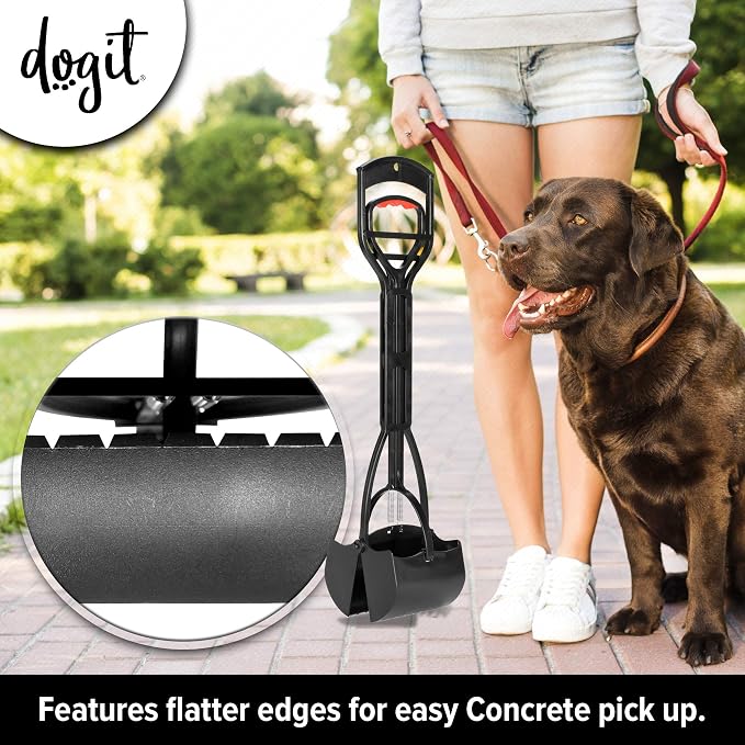 Dogit Jawz Dog Waste Scooper, Dog Pooper Scooper for Easy Pavement Pick Up, D128
