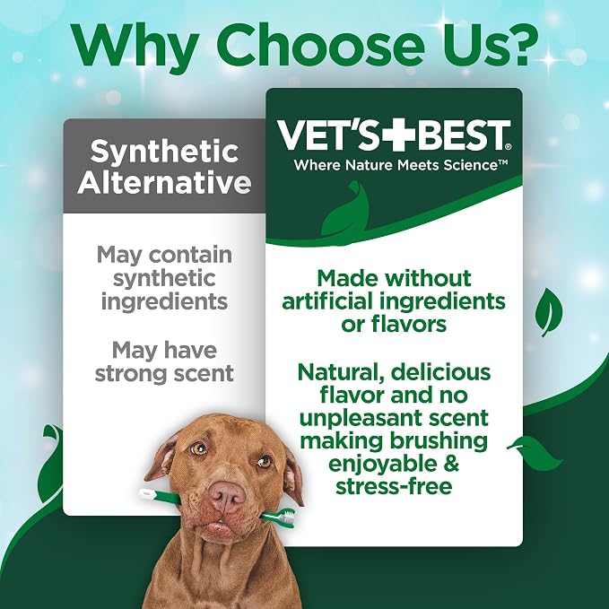 Vet's Best Enzymatic Dog Toothpaste Dental Gel, Vet Formulated 3.5 oz | Dog Teeth Cleaning Toothpaste, Helps Remove Plaque & Tartar, Freshens Dog Breath, Supports Daily Oral Hygiene, Vet Formulated