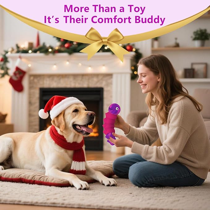 Indestructible Dog Toys for Aggressive Chewers, Tough Toy | Chew Toys for Large and Medium Dogs, Squeaky Rubber & Beef-Flavored Nylon, Dental Care, Boredom & Anxiety Relief