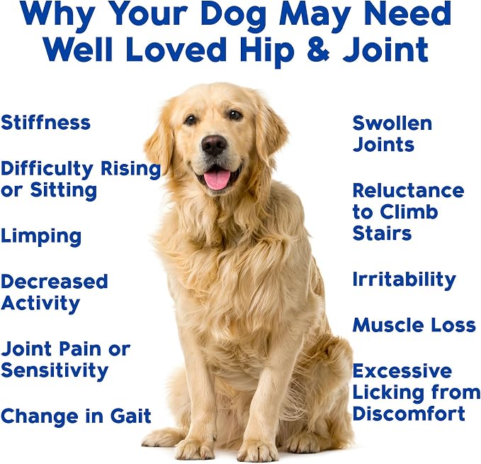 Well Loved Glucosamine for Dogs, Dog Joint Supplement, Hip & Joint Chews