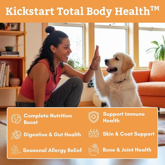Organic Puppy Vitamins with Organic Pumpkin Protein, 8 oz, 22 Scoops | Daily Dog Multivitamin with Prebiotics, Probiotics for Immune Support, Skin Coat, Digestion, Joint Health - Puppy Complete