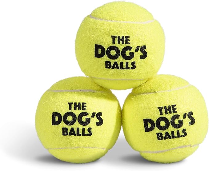 The Big Dog’s Balls Large Dog Tennis Balls 3-Pack Yellow Floats in Water | Our fetch balls combine non-abrasive felt exterior and a thicker rubber core Durable Dog Toy for Outdoor Play & Training
