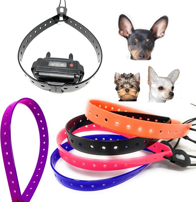 Replacement GPS eCollar with Adjustable Bungee, Multi-Hole Design, and Secure Toggle Closure for Small Dogs (Neon Yellow, Small Neck)