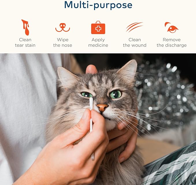 ARCA PET Cotton Swabs for Dogs and Cats, 100 Buds