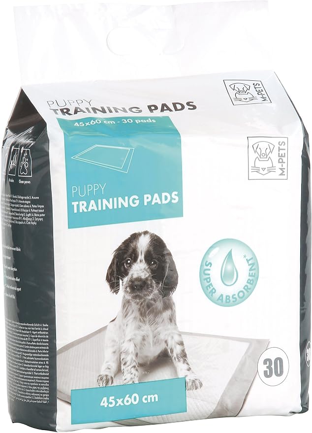 M-PETS Puppy Training Pads for Dogs – Leakproof Fast-Drying Puppy Pee Pads with Odor Control & Clean Paws Technology (50, 45 x 60 cm)