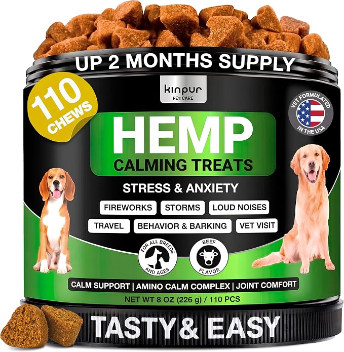 Calming Chews for Dogs, Valerian, Chamomile