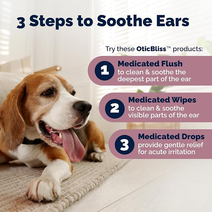 Vetnique Oticbliss Dog Ear Infection Treatment with MicroSilver BG