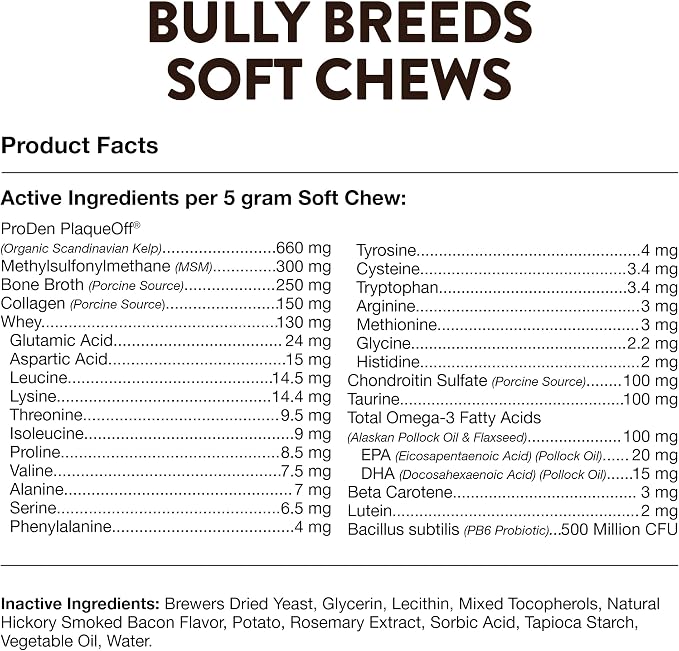 NaturVet Breed Specific Multivitamin for Bully Breed Dogs | 50 Soft Chews