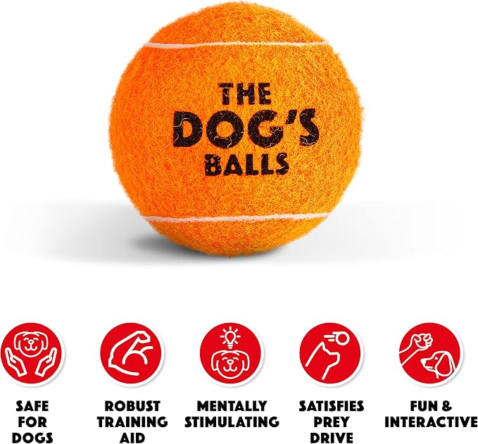 The Little Dog’s Balls Small Dog Tennis Balls 6-Pack Orange Floats in Water | Our fetch balls combine non-abrasive felt exterior and a thicker rubber core Durable Dog Toy for Outdoor Play & Training