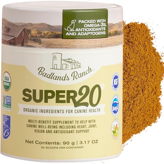 Badlands Ranch Super20 Multi-Benefit Supplement for Dogs, 30 Scoops