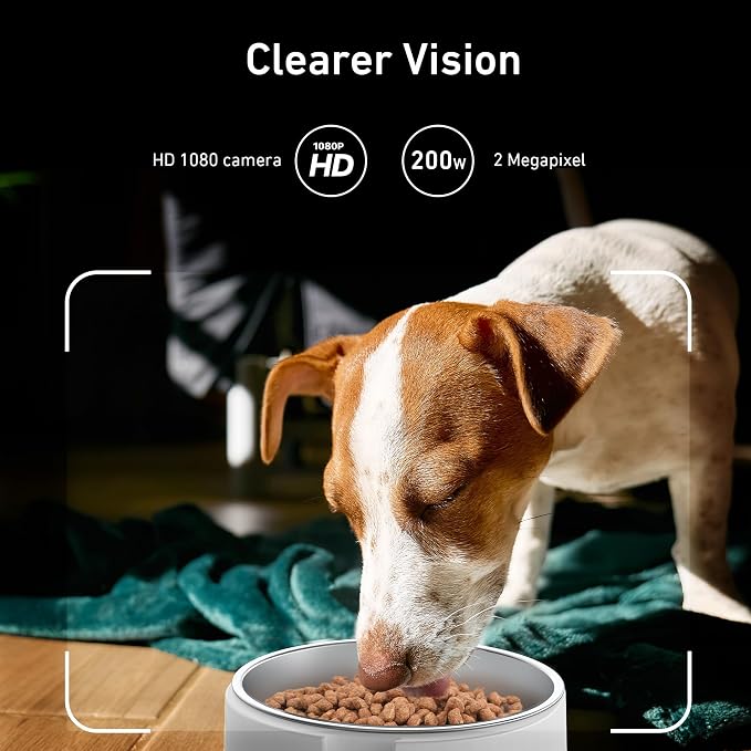 Automatic Dog & Cat Feeder with Camera & WiFi, 8L