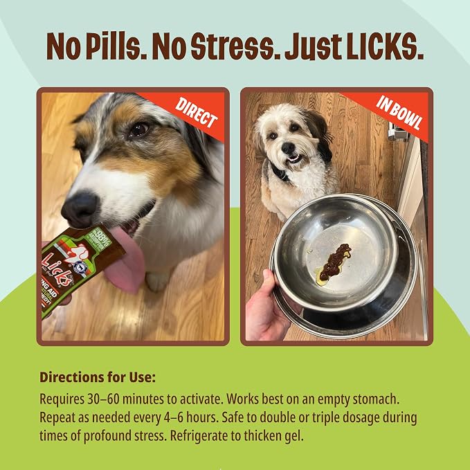 Licks Zen Calming Aid, L-Theanine, Braised Beef Flavor, 5 Packets