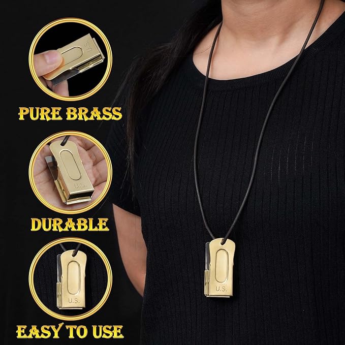 Brass and Steel Pet Training Clicker, Set of 5 Pcs