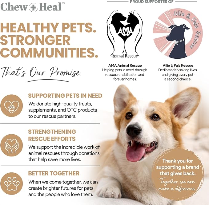 Glucosamine for Dogs Hip and Joint Supplement, 120 Peanut Butter Soft Chews