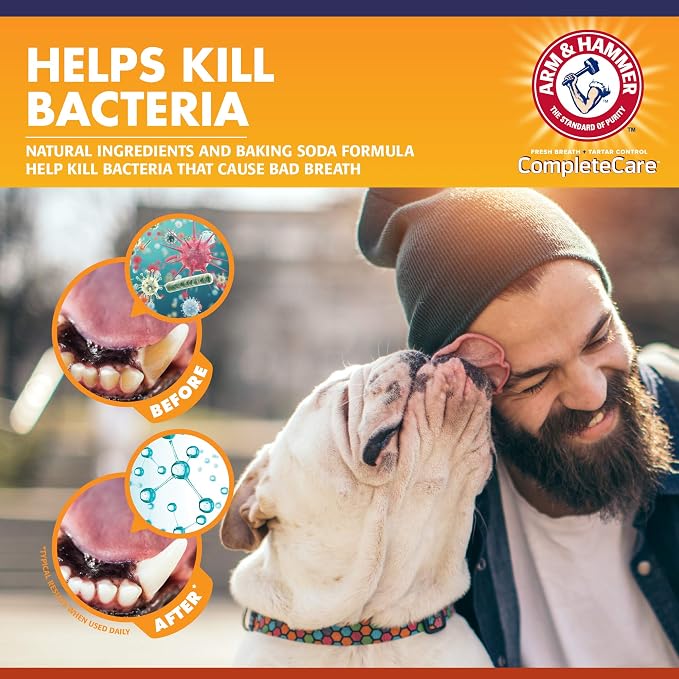 Arm & Hammer Complete Care Dog Dental Spray, Mint Flavor, Easy Brushless Dog Breath Freshener, Baking Soda Enhanced Formula for Fresh Dog-Breath, 6oz (Pack of 2)