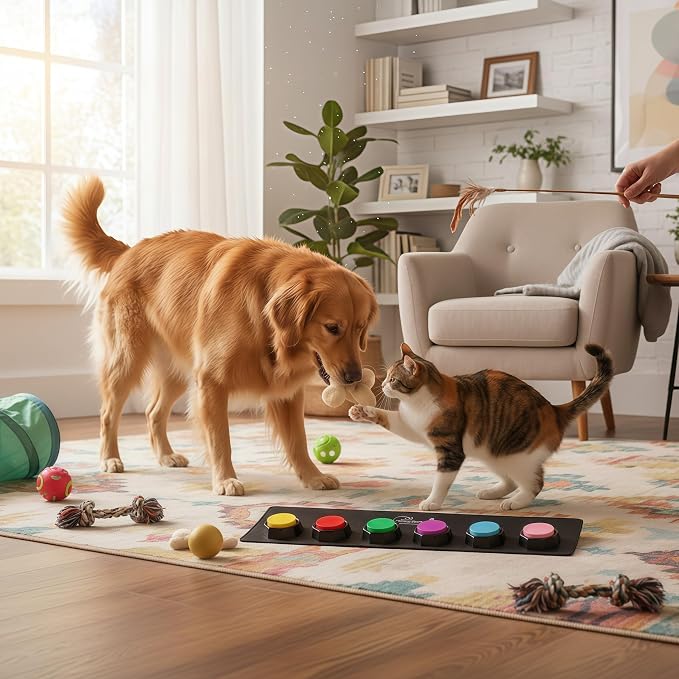 BOSKEY Dog Buttons for Communication, 6 Pack, Starter Set