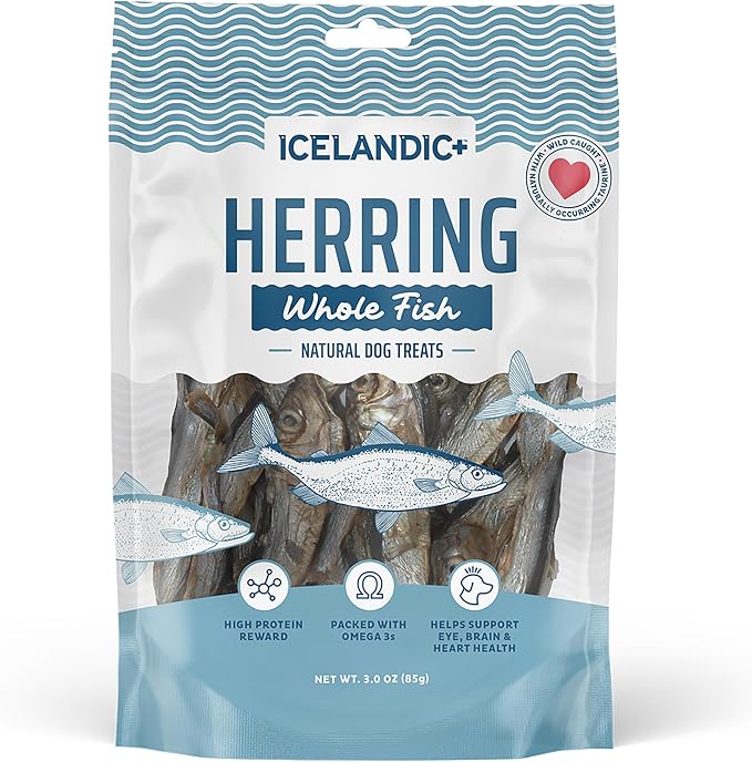 Icelandic+ Whole Fish Herring Dog Treats - Wild-Caught, 3oz
