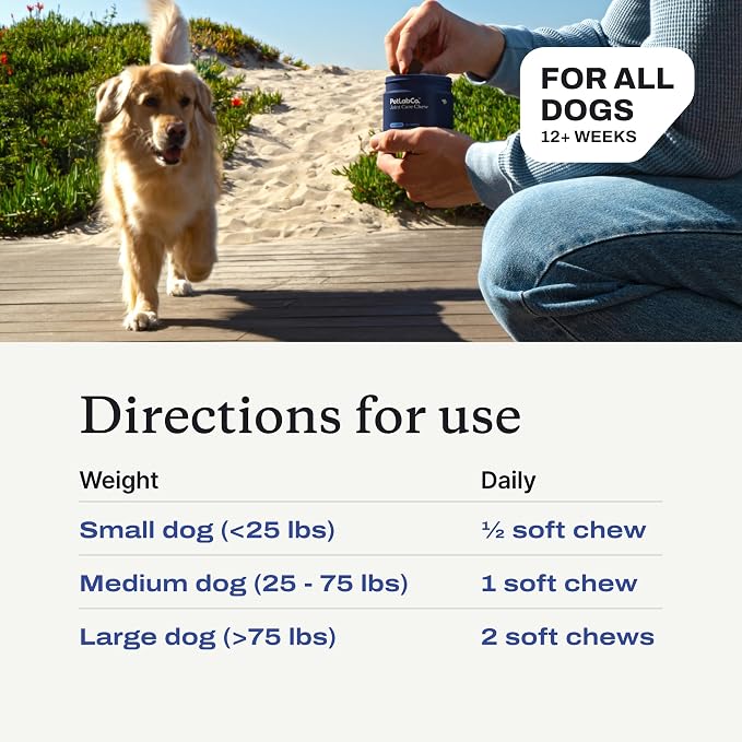 PetLab Co. Joint Care Chews for Dogs, 30 Soft Chews, Pork