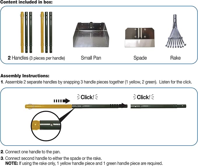 Four Paws Wee-Wee Pooper Scoopers for Dogs l Outdoor Rake l Spade & Pan l Pooper Scooper Set,Black