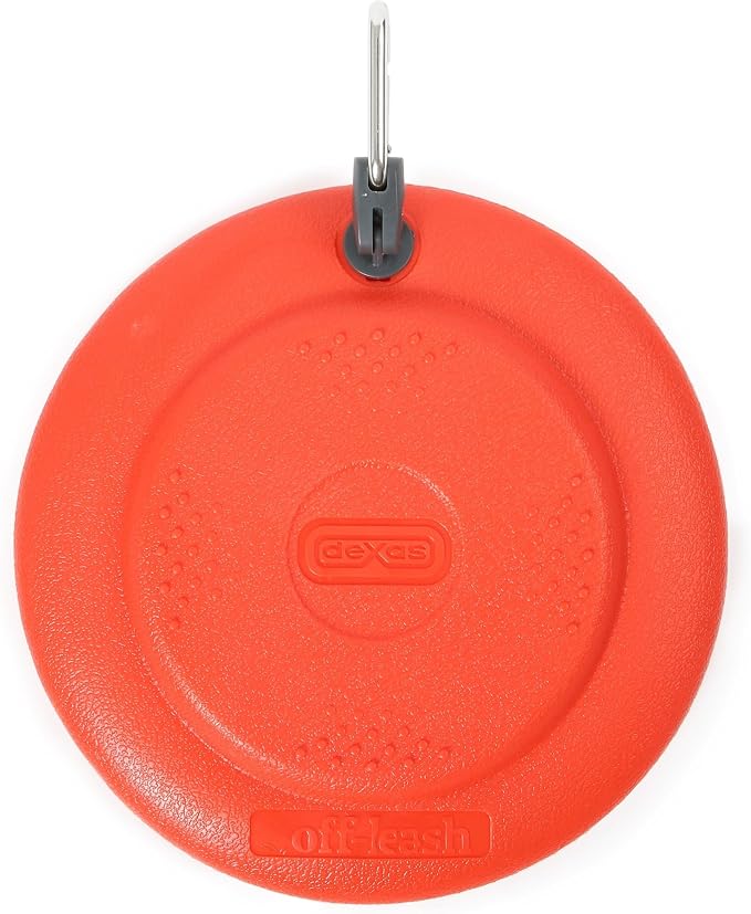 Dexas Off Leash Frisbee Flyer, Floating Dog Toy with Removable Leash