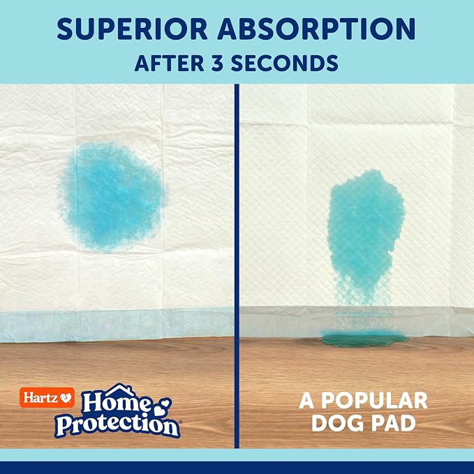 Hartz Home Protection Super Absorbent Odor Eliminating Mountain Fresh Scented No Leaks Dog Pads, XXL 60 Count
